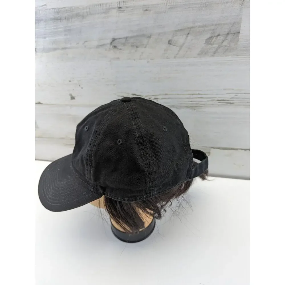 Monkey Smoking A Doobie Black and White Embroidered Strap Back Hat Black Cap‎